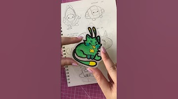 Gnarpy 👾💚 #art #shrinkplastic #regretevator  #kawaii #shrinkydinks #diy #diycraft #cute #gnarpy