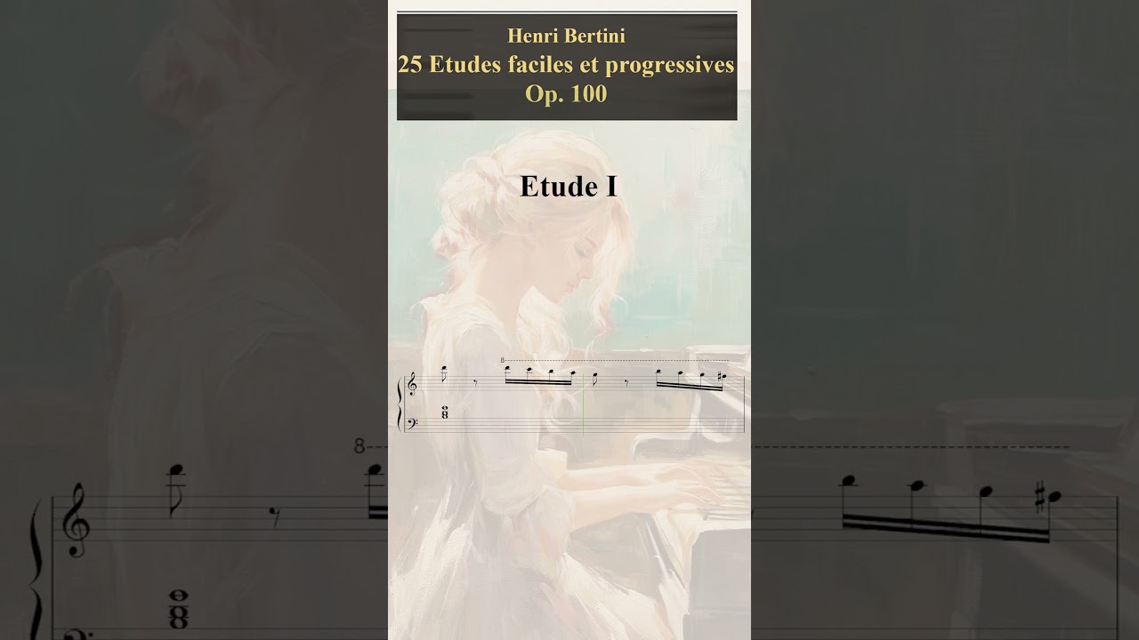 Henri Bertini: Étude Op.100 No. 1 #shorts #piano #music#educational #musica