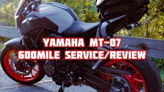 Yamaha MT/FZ 07 600 Mile Review/Maintenance