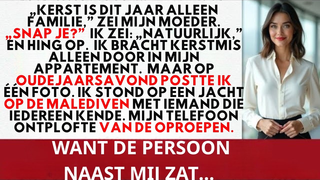 Het telefoontje kwam drie weken voor kerst. “Nathalie, we hebben geen ruimte voor je dit jaar. Alleen directe familie.” Ik, eenendertig, single, producer in New York – opeens was ik niet langer...