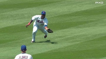 MIA@NYM: Mayberry makes a diving catch to rob Gordon