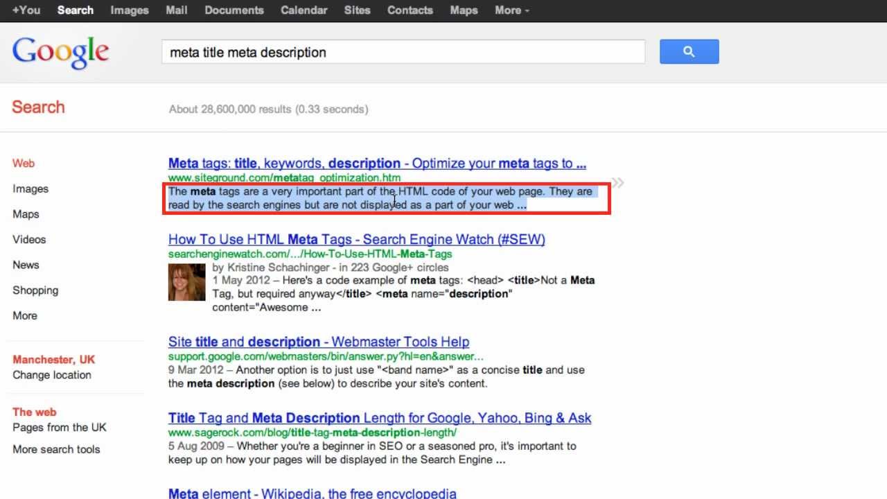 Create perfect Google meta tags (meta description & meta title