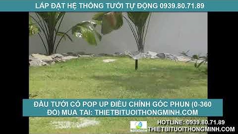 Đầu tưới cỏ pop up phun nước tưới sân vườn biệt thự điều chỉnh góc phun tự động nổi lên khi tưới