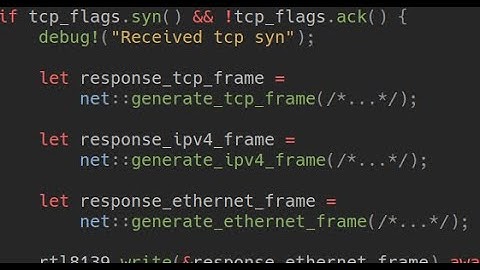 Exploring TCP in my rust OS