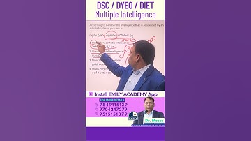 Multiple Intelligence | బహుళ ప్రజ్ఞ | Explained by Dr. Moses | Emily Academy