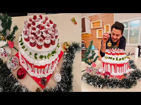 طريقة عمل كيكة الكريسماس المطعم مع الشيف محمد حامد