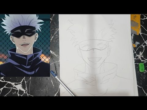How to draw gojo // Gojo drawing toturial video 📷