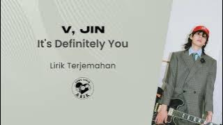 V BTS, JIN BTS - It's Definitely You (Lirik Lagu Terjemahan)