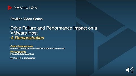 Drive Failure in a VMware Environment a Demo - NVME-oF, NVMe-over-Fabrics, NVMe-RoCE, NVMe-TCP, NVMe