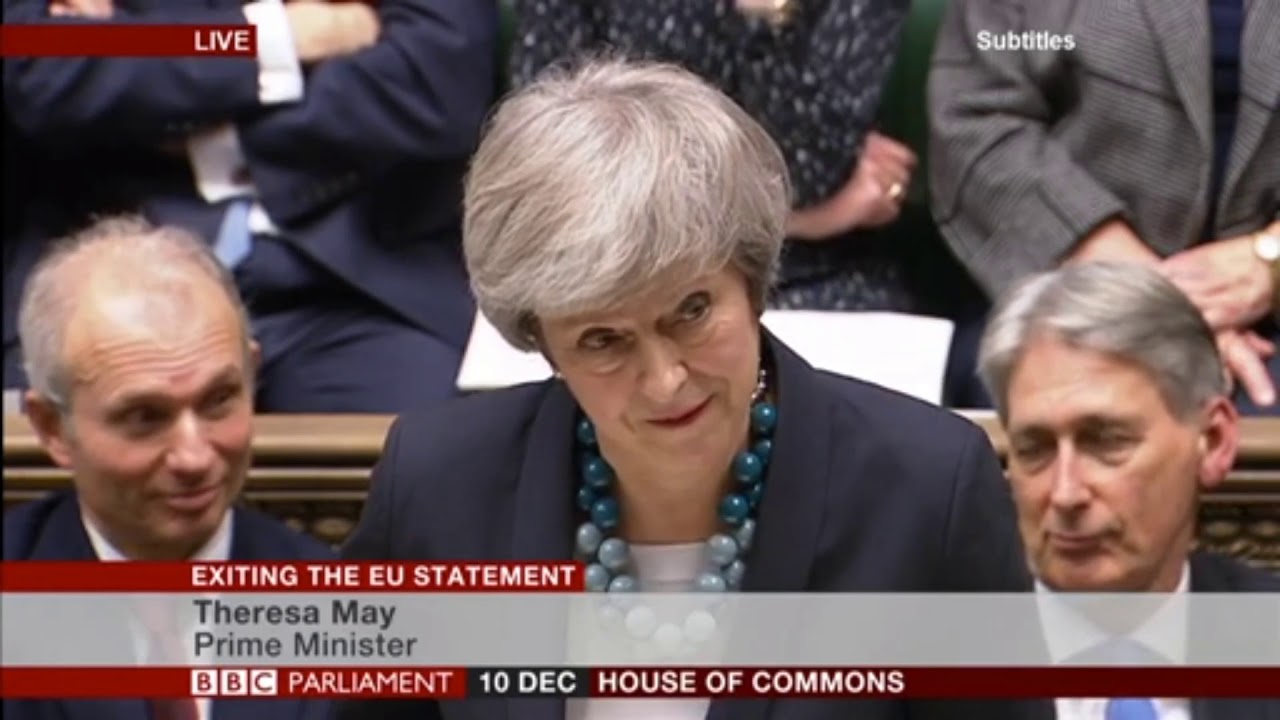 Theresa May's statement to the House of Commons regarding the Meaningful Vote