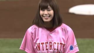 일본야구여신 스윙녀 시구 Asian Girl Baseball player Ami Inamura