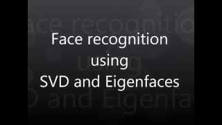 Face Recognition using SVD and Eigenfaces - FalconSVD