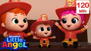 Let's Play Pretend Firefighters | Little Angel Sing Along Songs for Kids | Moonbug Kids Karaoke Time by Moonbug Kids - Karaoke Time 20,831 views 13 days ago 2 hours, 2 minutes