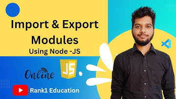 Import & Export modules in nodejs | import functions in nodejs | Export function in nodejs