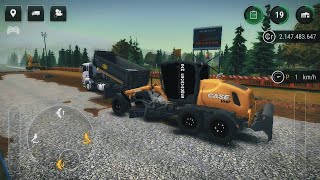 MOTONIVELADORA CASE VHP 856 ESPALHANDO CASCALHO NA ESTRADA | CONSTRUCTION SIMULATOR 3 | TIME LAPSE