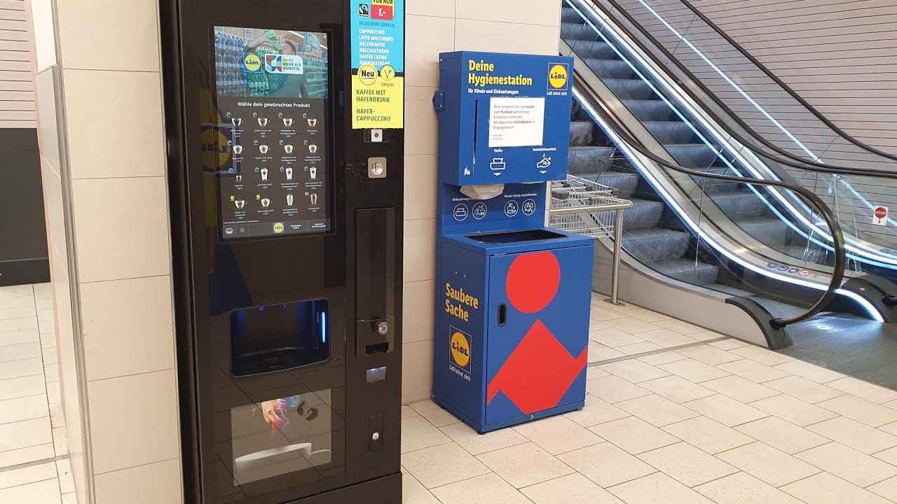 Kaffee Automat beim Lidl in Fürth_4K YouTube