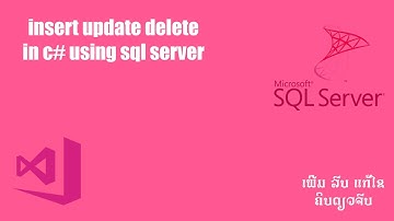 insert update delete in c# using sql server