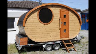 Unseres Neues Projekt! Mobile Sauna mit Dusche, Vorraum und Holzoffen!
