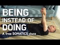 Being instead of doing - A FREE Somatics class (by Alfons)