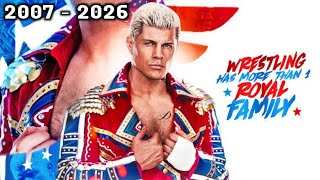 Cody Rhodes WWE PPV Match Card Compilation (2007 - 2026) With AEW & STME