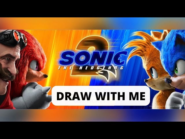 Drawing Sonic, Tails, Knuckles e Robotnik - Sonic The Hedgehog 2