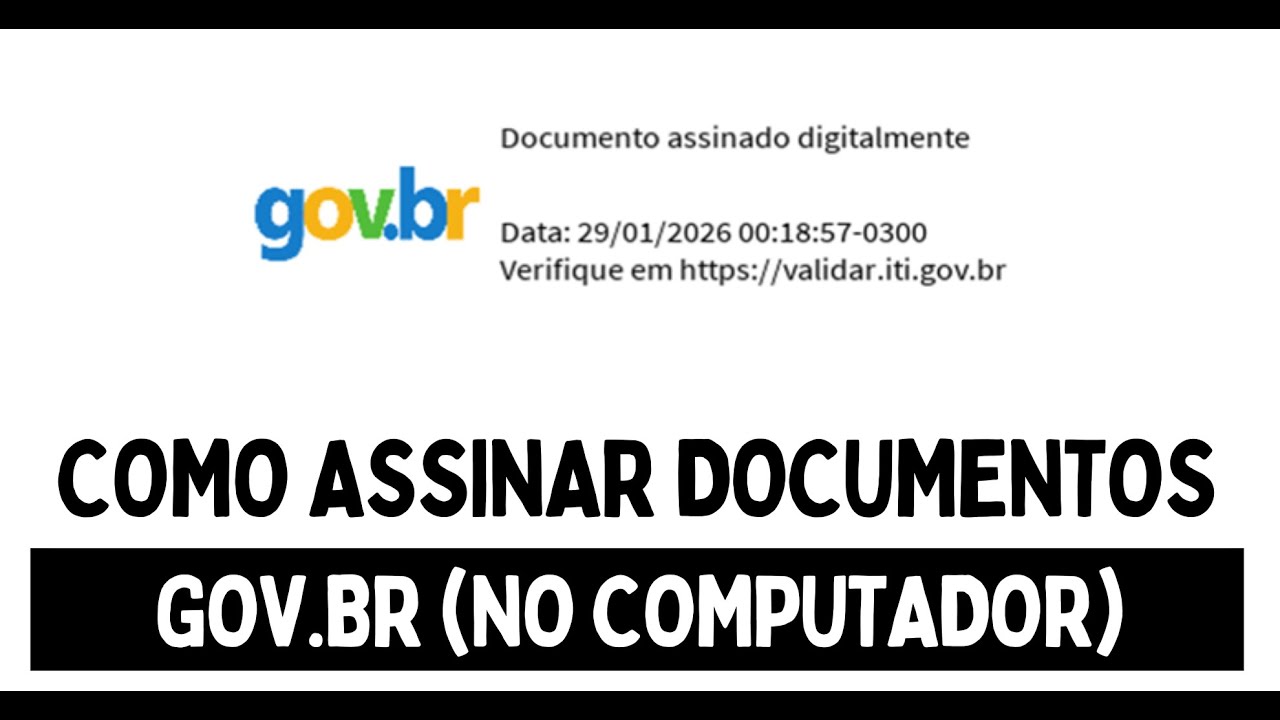 Como fazer ASSINATURA DIGITAL NO GOV.BR [ATUALIZADO] - YouTube