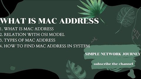 WHAT IS MAC ADDRESS (INTERVIEW QUESTION)