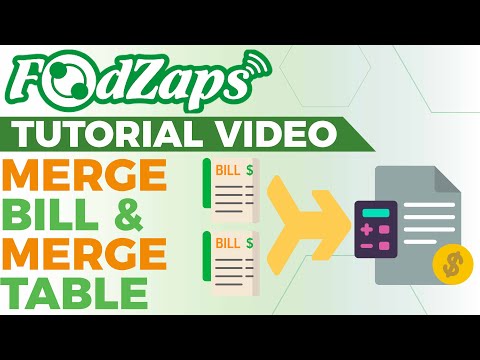 Merge Bill & Merge Table【FoodZaps Tutorial Video】Tai Yong Seng Sabah Dealer