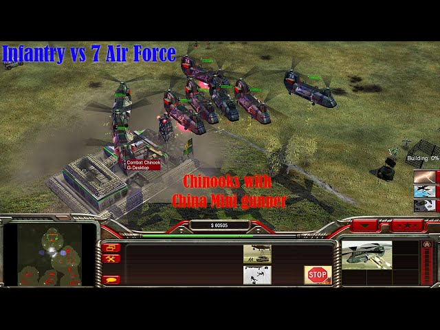 Part 20 - General - CNC ZH - Infantry vs 7 Hard Air Force ~ China Army in Chinooks 5 @xjoejambul class=