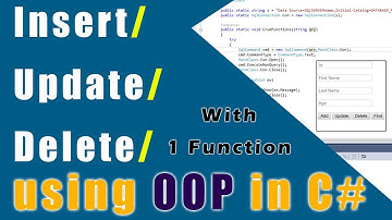 How to Insert/Update/Delete using OOP in C# | By SYED I.T SOLUTIONS © | Urdu