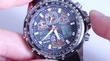 HOW TO SET THE TIME Citizen Promaster Skyhawk Time Setting U600