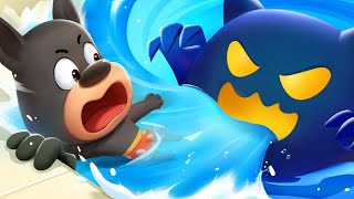 monster in the pool educational cartoon for kids kids cartoon sheriff labrador babybus