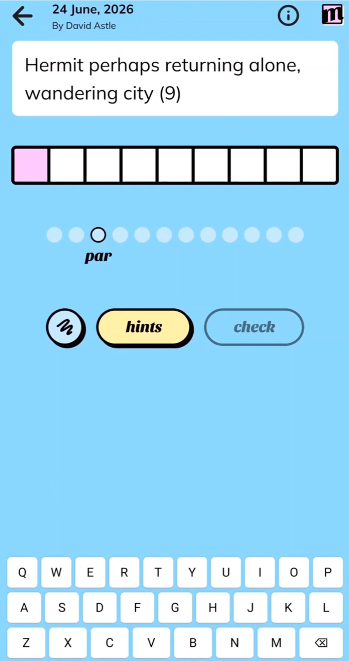 Minute Cryptic 24 June 2026 #crossword #crypticcrossword