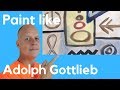 Paint like Adolph Gottlieb art pictographs  – abstract expressionism painting