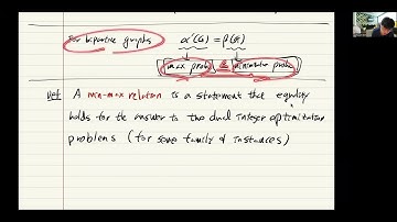 Graph theory at KAIST 6-8 Perfect graphs