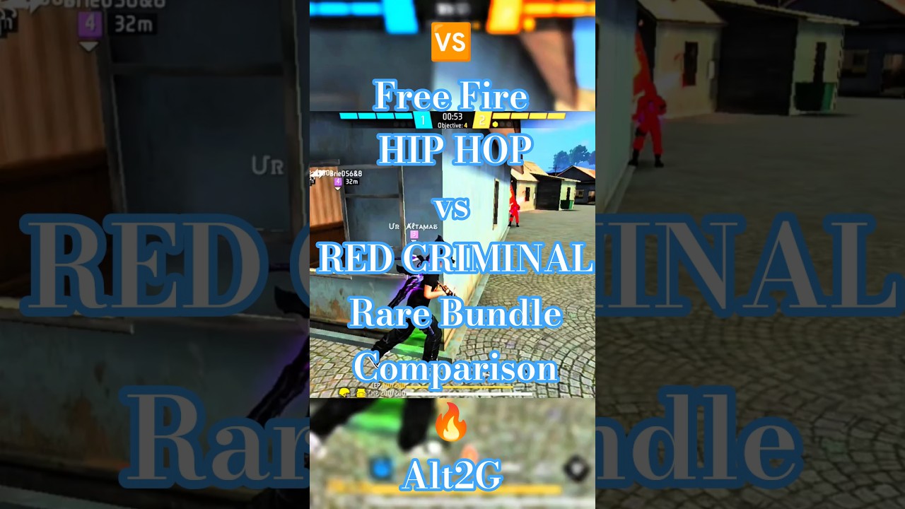 🆚 Free Fire HIP HOP vs RED CRIMINAL | Rare Bundle Comparison 🔥 | Alt2G 