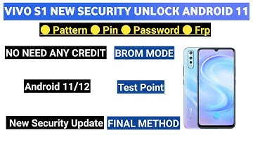 How To Unlock Vivo S1 New Security Android 11/12 || VIVO S1 UNLOCK WITH TEST POINT