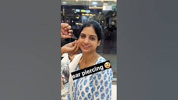 ear piercing | shocking reaction | #earpiercing #shorts #viral @princesscherryentertainment