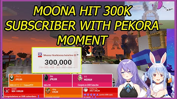 Moona Hit 300K Subs With Pekora [CLIP MOMENT]