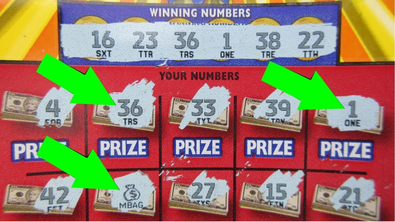NICE WINS!!..MATCHING NUMBERS AND "MONEY BAGS"!! LOTTERY TICKET PROFIT