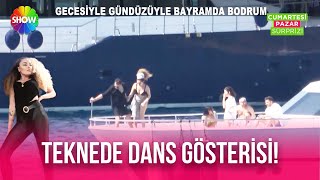 Dilan Tatlıses arkadaşlarıyla teknede tatil yaparken görüntülendi!