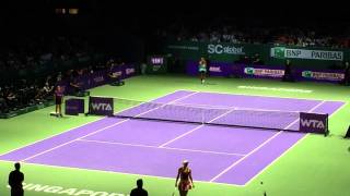 WTA Finals 2014 Semifinals Match Serena Williams vs. Caroline Wozniacki