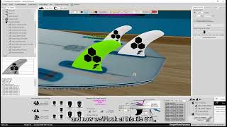 create surfboard fins, design template, foil, build 3D fins model for surf fin export 3d files stl