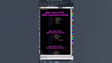 Align Leader & Text command in autocad #autocad #autocad3d #autocad2d #autocadtricks #india #shorts