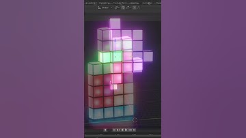 3d tetris modeling and animating timelapse (Blender)