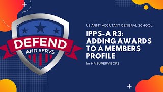 Add Award To Profile Ipps-A R3 Hr Supervisors