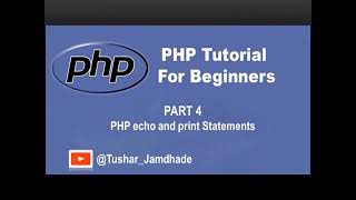 Php Echo and Print Stetments #php_Part_4