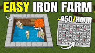 Easiest Iron Farm in Minecraft Bedrock 1.21 (NO Zombie)