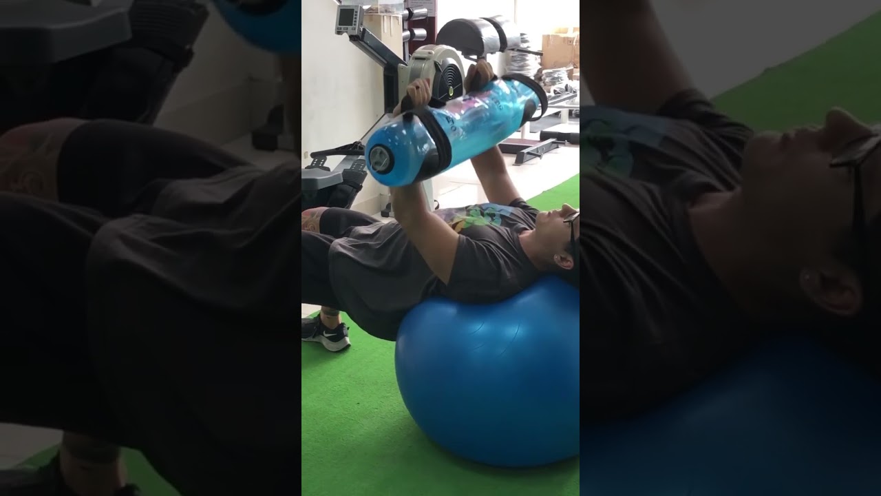 Tsunami chest press with water weight bag