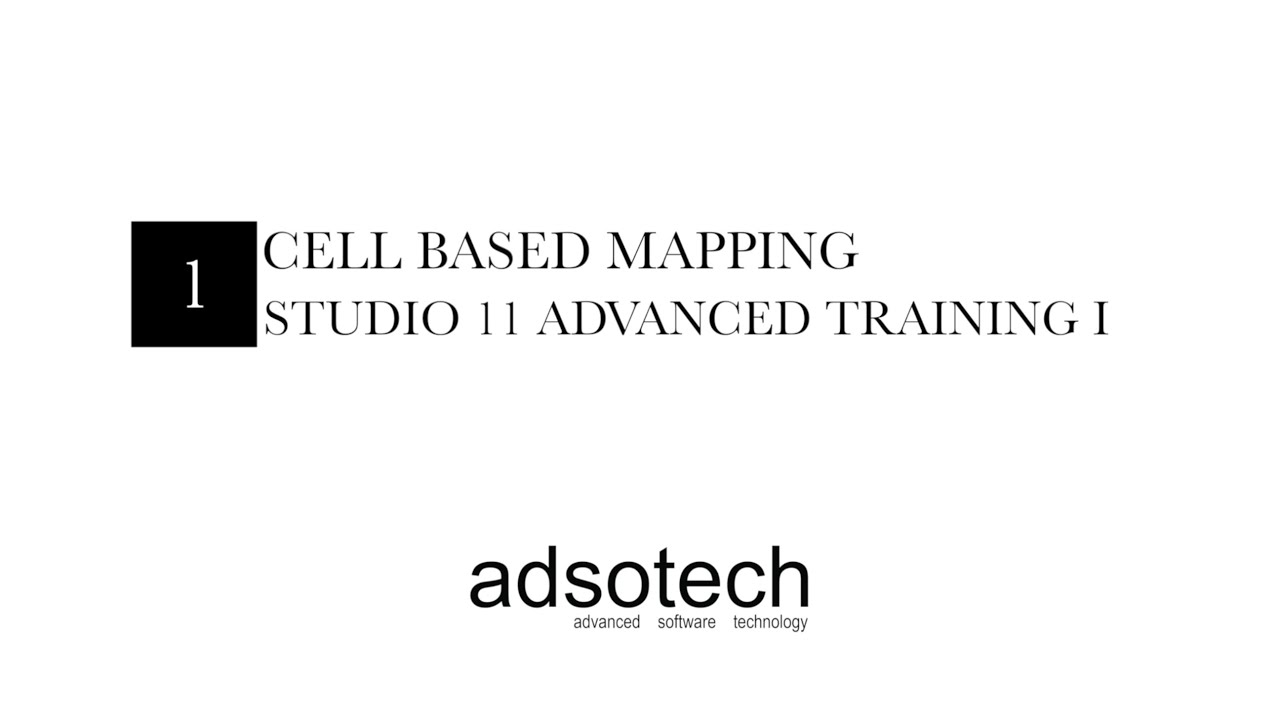Cell Based Mapping - Studio 11 Advanced Training II Part 1 - YouTube